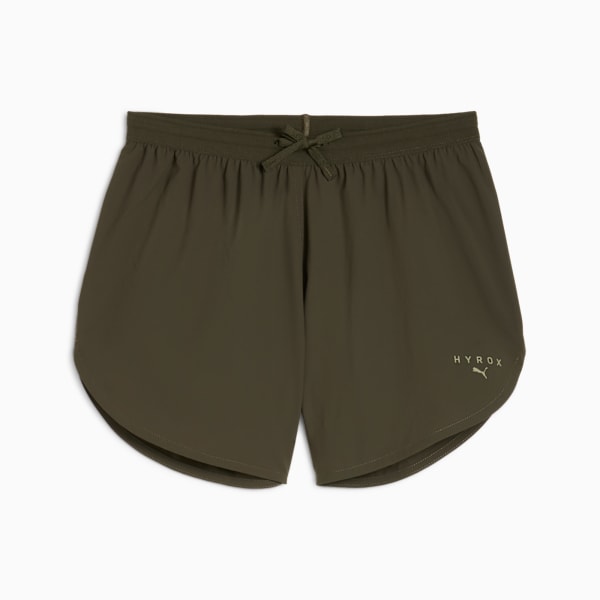 PUMA x HYROX ULTRAWEAVE 4" Shorts Women, Dark Olive, extralarge